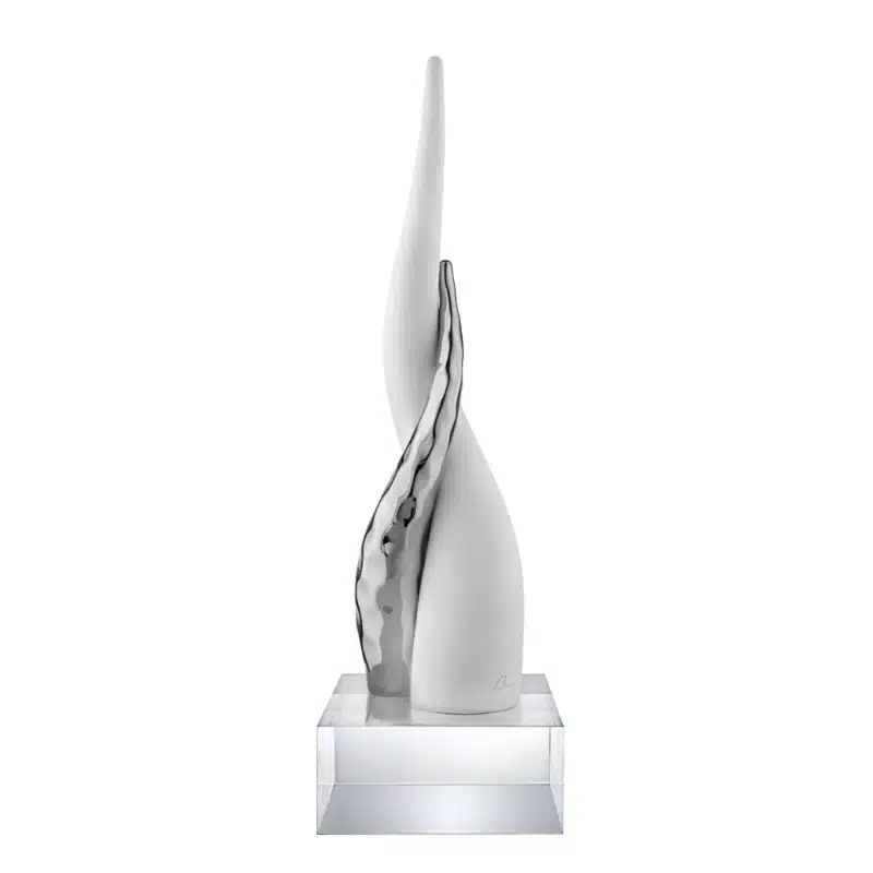 Bongelli corni base cristallo h.38 bianco argento ME2613 3CR BAG