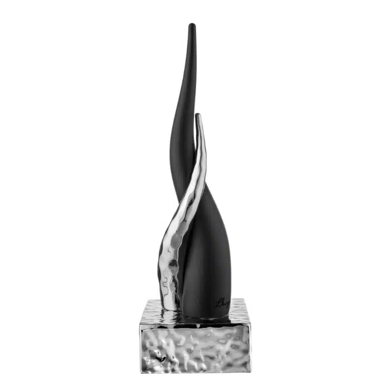 Bongelli corni base cristallo h.38 nero argento ME2613 3CR NAG