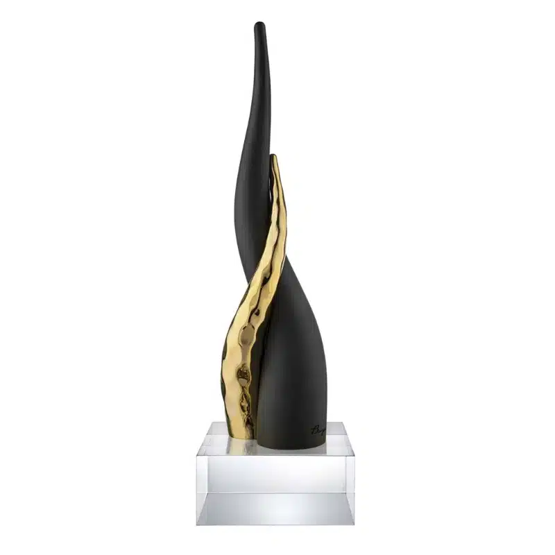 Bongelli corni base cristallo h.38 nero oro ME2613 3CR NOR