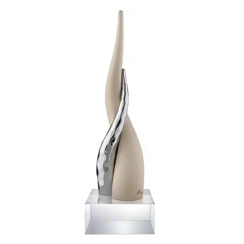 Bongelli corni base cristallo h.38 nocciola argento ME2613 3CR N