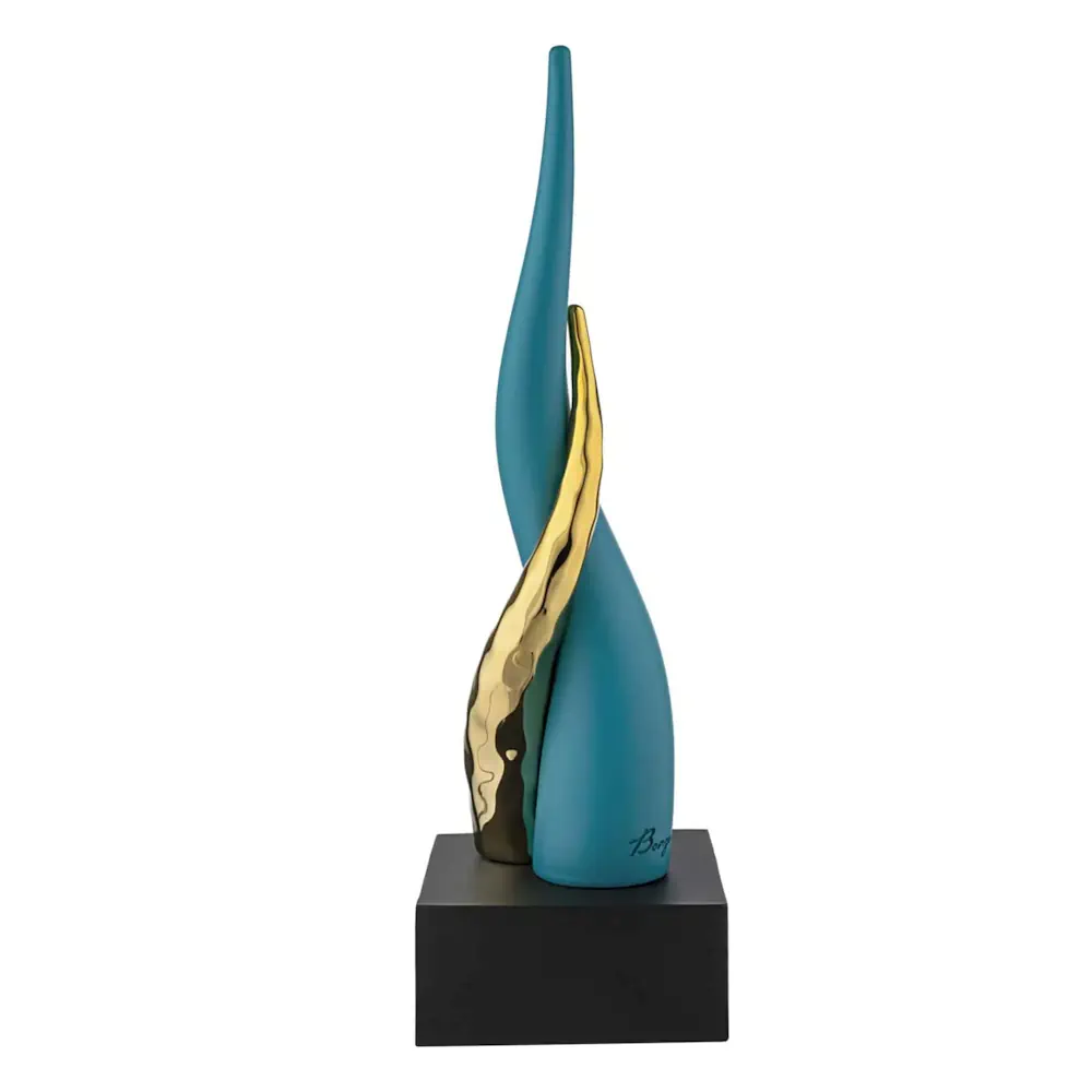 Bongelli corni base nera corno ottanio oro h. 28 cod. ME2613 2OT