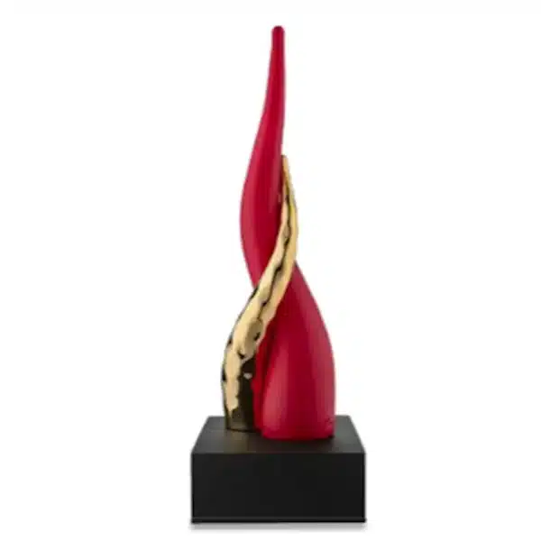 Bongelli corni base nera corno rosso oro h38 cod. ME2613 3RN