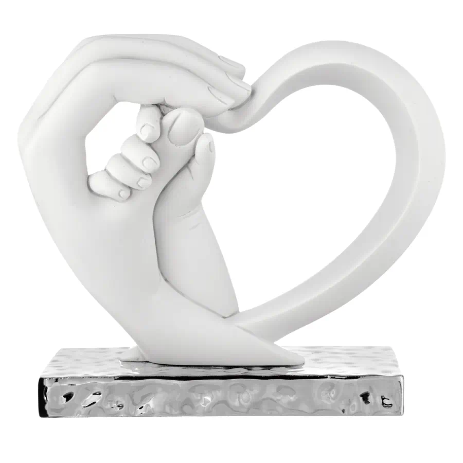 Bongelli manina a cuore baby 13x12arg bianco cod. ME2635 AG