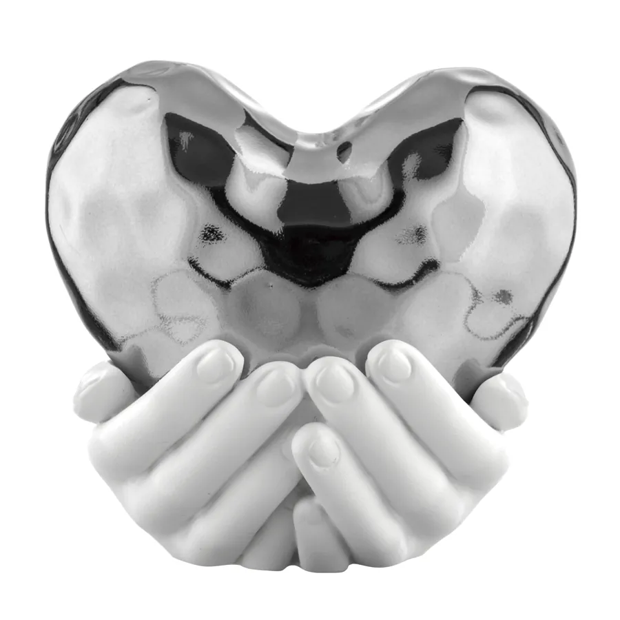 Bongelli mano cuore liscia 11x10 argento cod. ME2605 1AG