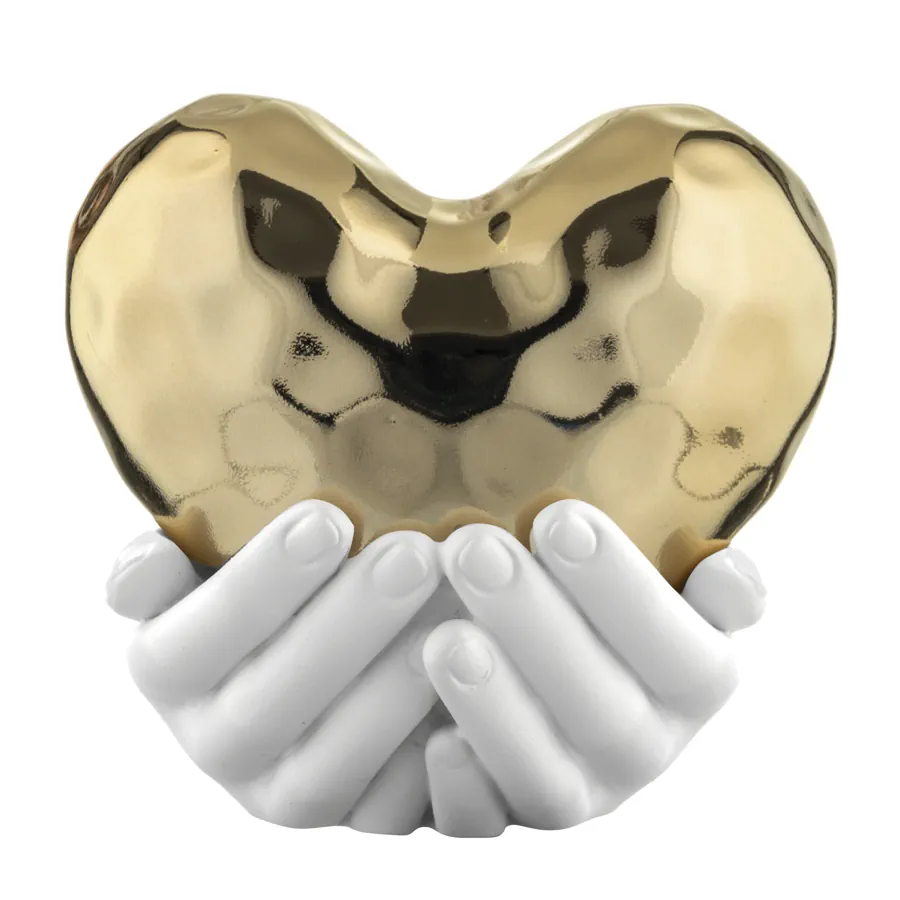 Bongelli mano cuore liscia 11x10 oro cod. ME2605 1OR
