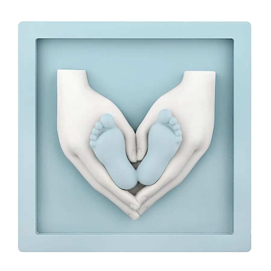Bongelli quadretto piedini baby 16x16 celeste cod. ME2634 CE