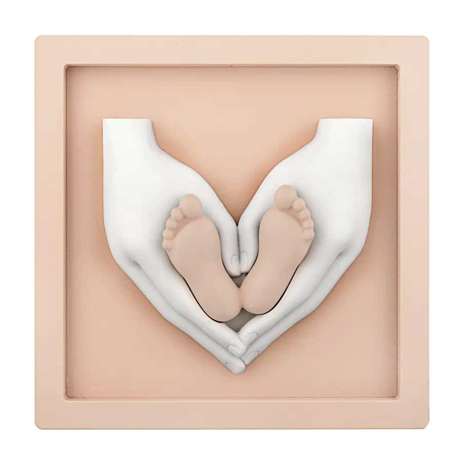 Bongelli quadretto piedini baby 16x16 rosa ME2634 RO
