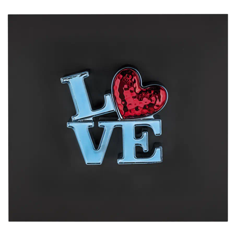 Bongelli quadro love nero blu 50x50 cod. ME2618 2NE BL