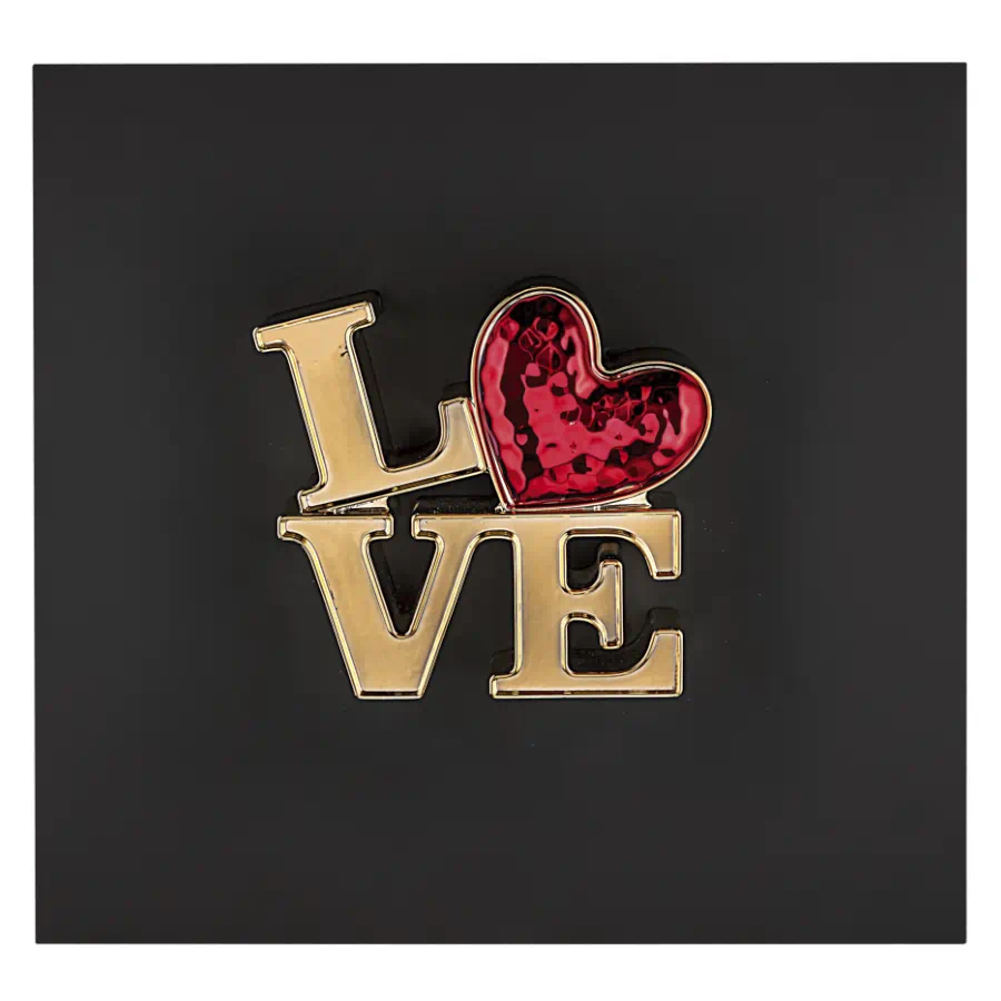 Bongelli quadro love nero oro 50x50 cod. ME2618 2NE OR