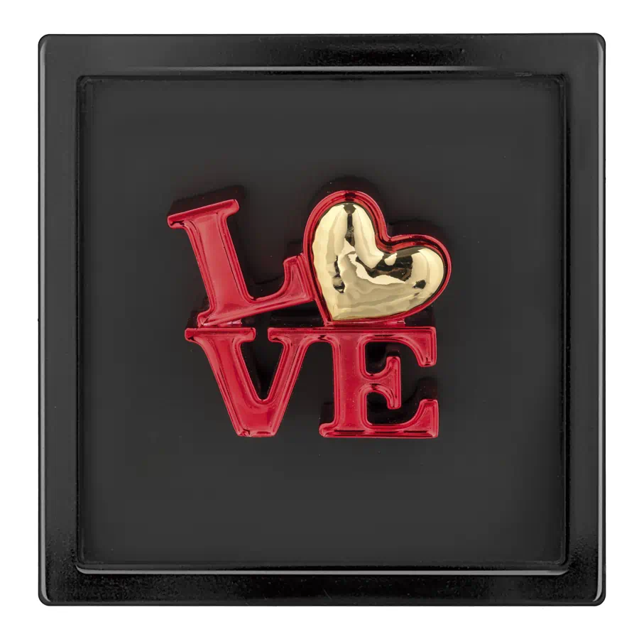 Bongelli quadro love nero rosso 16x16 cod. ME2618 1NE RS