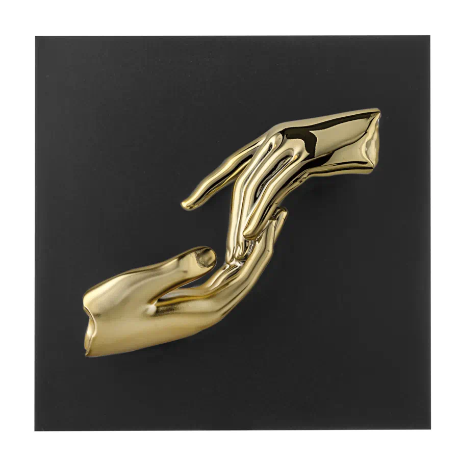 Bongelli quadro mani oro pannello bianco cod. ME2616 1NOR