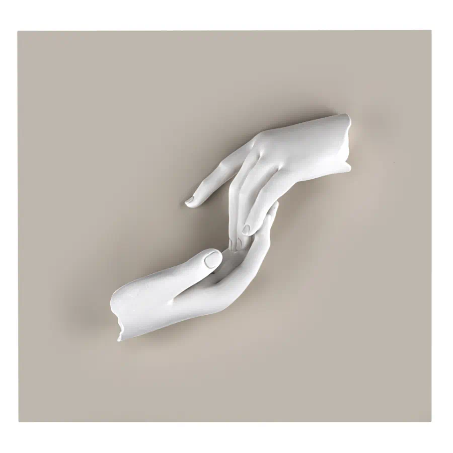 Bongelli quadro mani pannello nocciola 50x50 cod. ME2616 2N