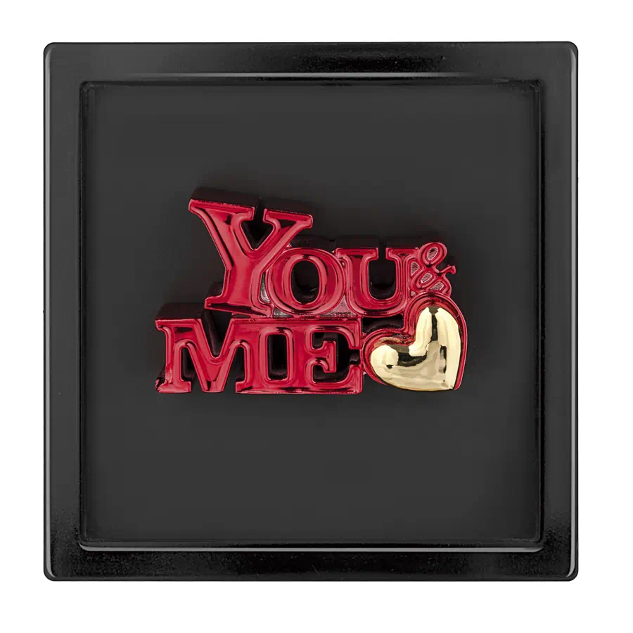 Bongelli quadro you & me nero rosso 16x16 cod. ME2655 1NE RS
