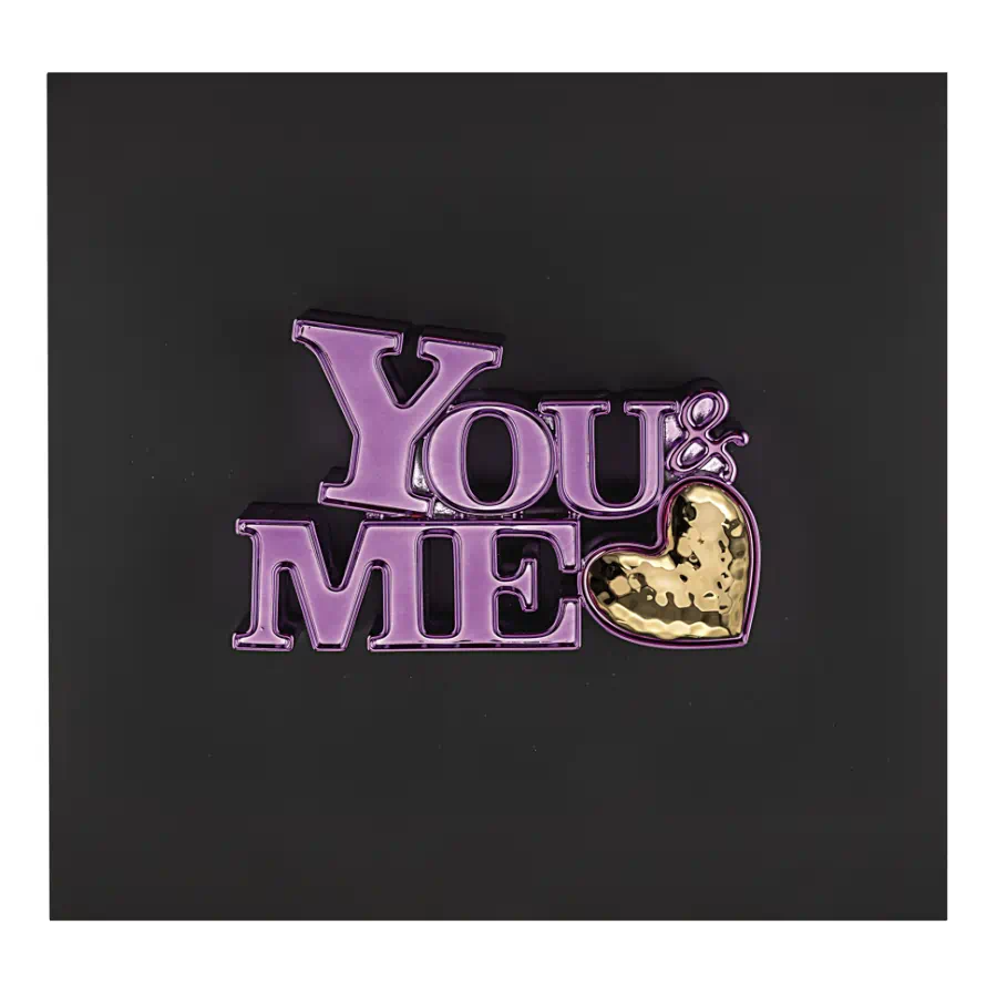Bongelli quadro you & me nero viola 50x50 cod. ME2655 2NE VI