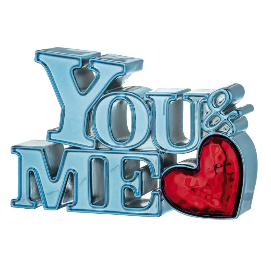 Bongelli scritta you & me 19x28 blu cod. ME2620 3BL