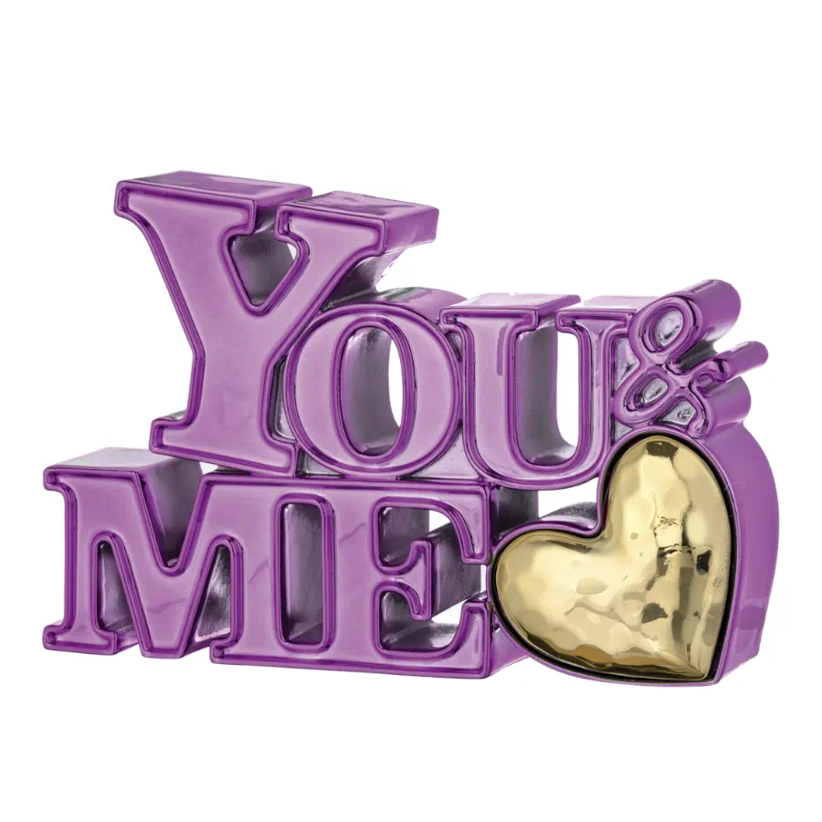 Bongelli scritta you & me 19x28 viola cod. ME2620 3V