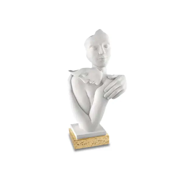 Bongelli scultura abbraccio h.19 base oro cod. ME2596 1OR
