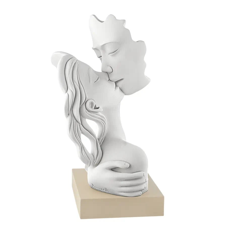 Bongelli scultura bacio h.20 base nocciola cod. ME2594 1N