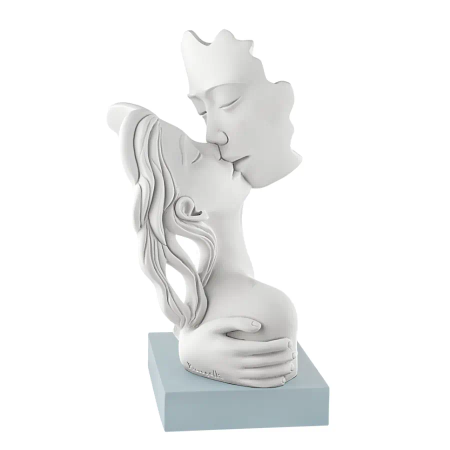 Bongelli scultura bacio h.28 base carta da zucchero cod. ME2594 2CZ
