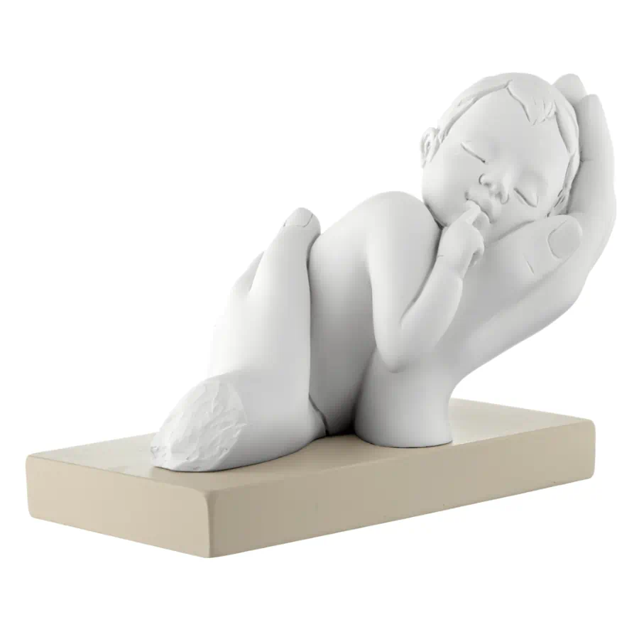 Bongelli scultura bimbo tra le mani 8x11 nocciola cod. ME2637 1N