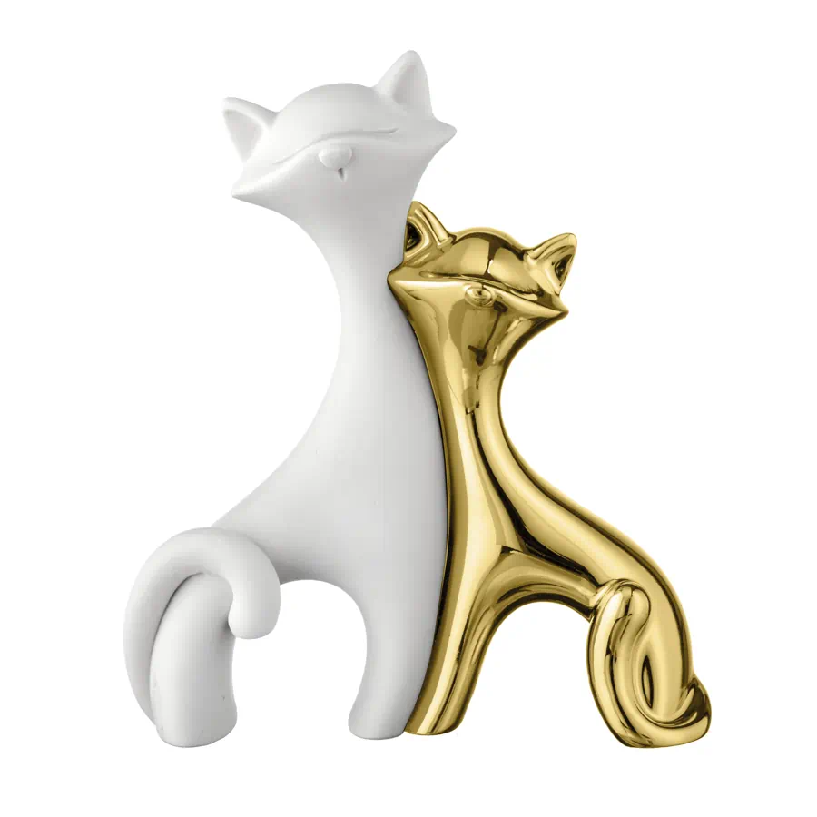 Bongelli scultura coppia gattini 12x11 oro bianco ME2623 1OR