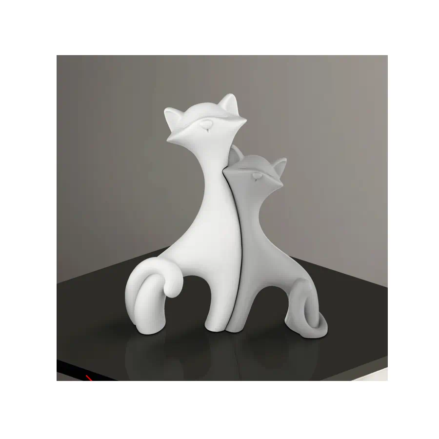 Bongelli scultura coppia gattini 29x24 grigio ME2623 2G
