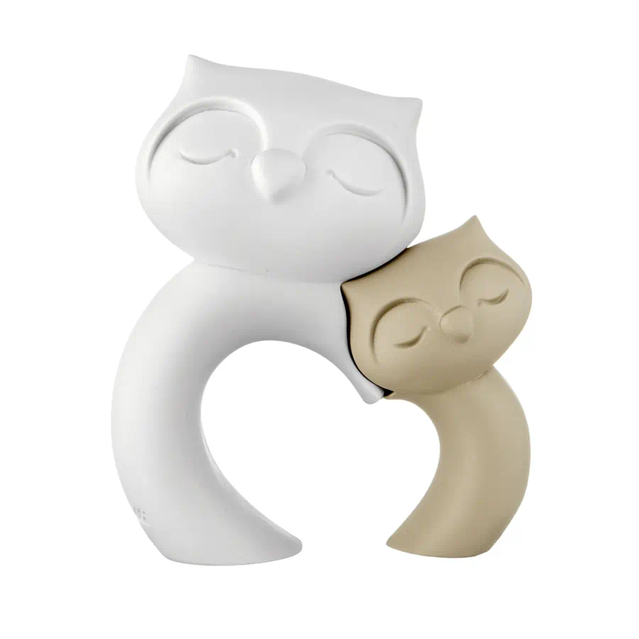 Bongelli scultura coppia gufi 12x10 nocciola cod. ME2622 1N