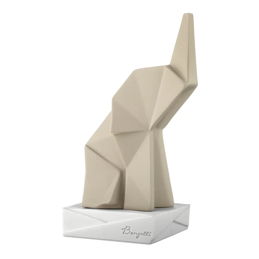 Bongelli scultura elefante origami h.25 nocciola ME2625 2N