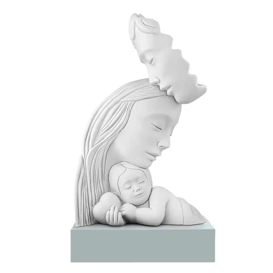 Bongelli scultura famiglia h .21 base carta da zucchero cod. ME2595 1CZ