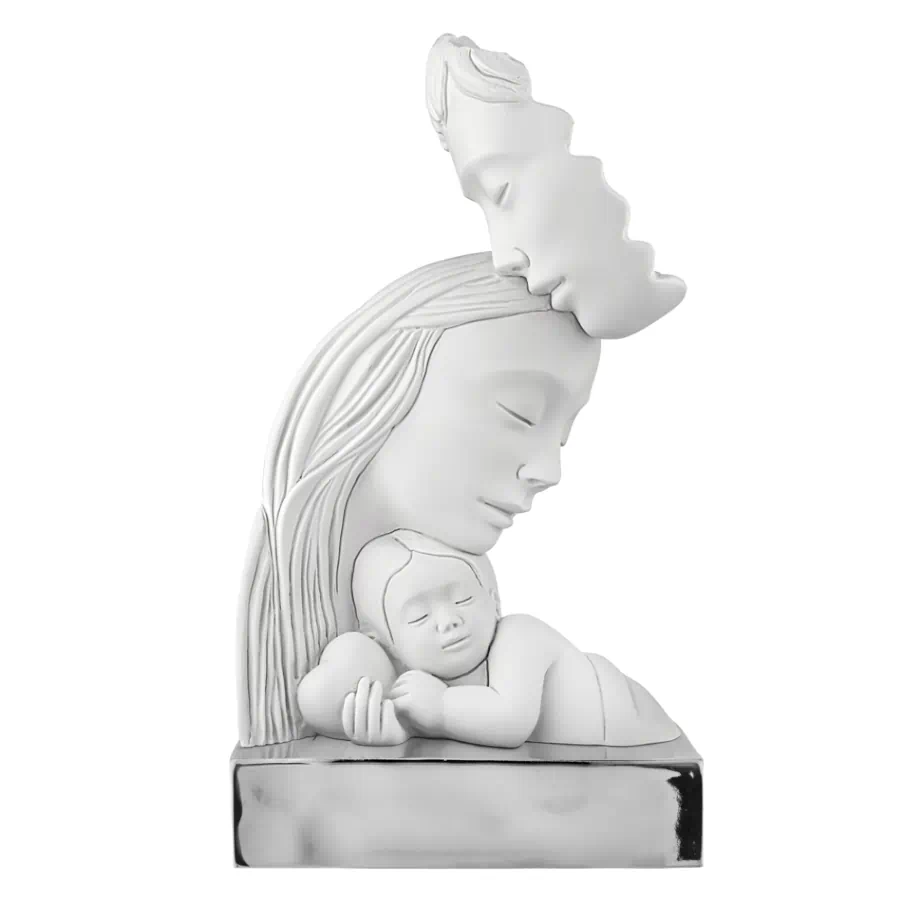 Bongelli scultura famiglia h .29 base argento cod. ME2595 2AG