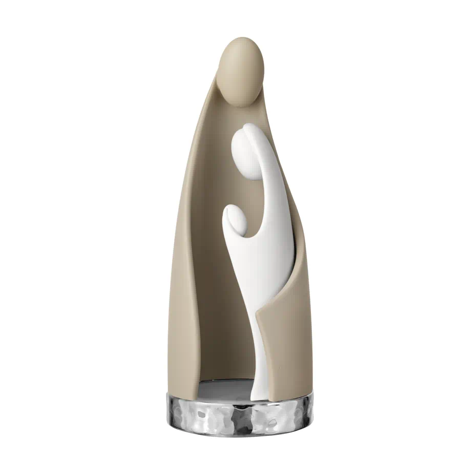 Bongelli scultura famiglia stilizzata nocciola h.31 NT137 2N
