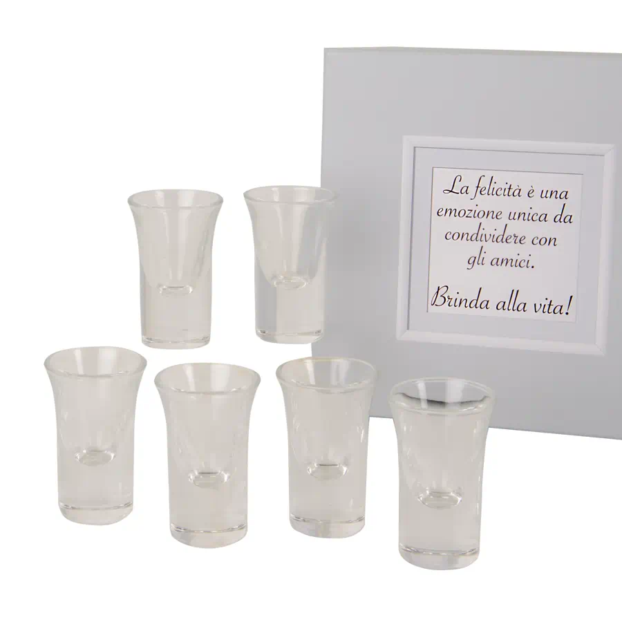 ETM bomboniere Amici set 6 bicchierini 07A202
