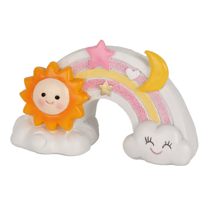 ETM bomboniere Arcobaleno led rosa cm.11 h.7 04A412