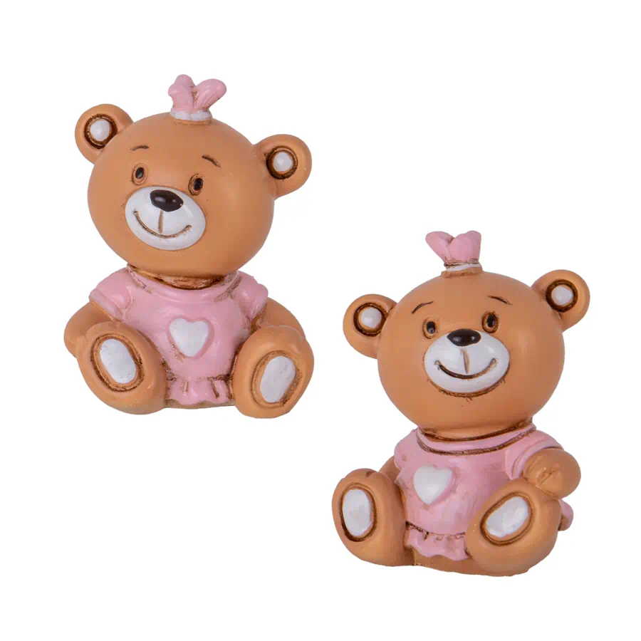 ETM bomboniere Ciuffo orso rosa cm.4,5 04A418