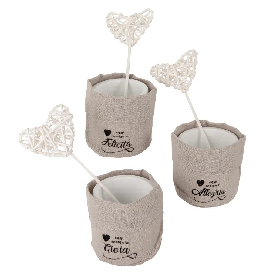 ETM bomboniere Heart porta pianta dm.7 h.8 02A338