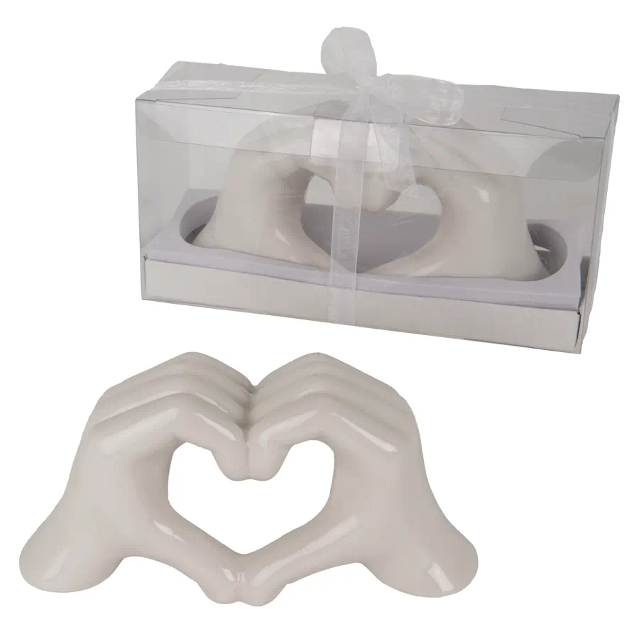 ETM bomboniere Mani cuore cm.19 h.9 02A304