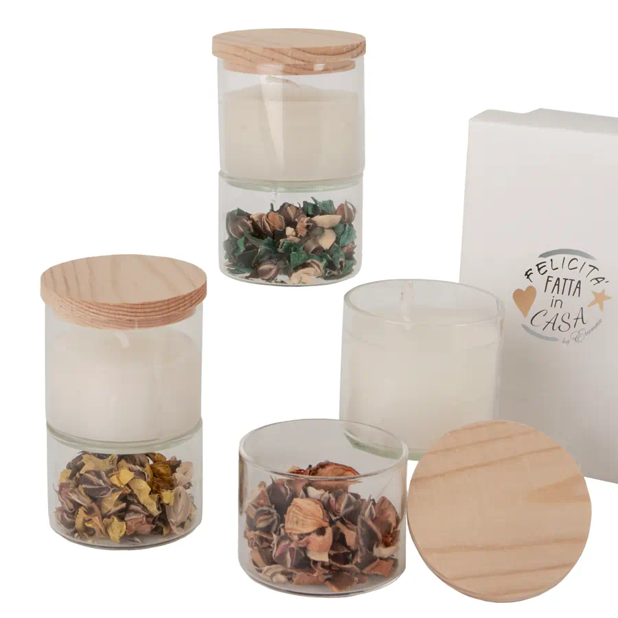 ETM bomboniere Pot pourri candela dm.7 h.12 07A187