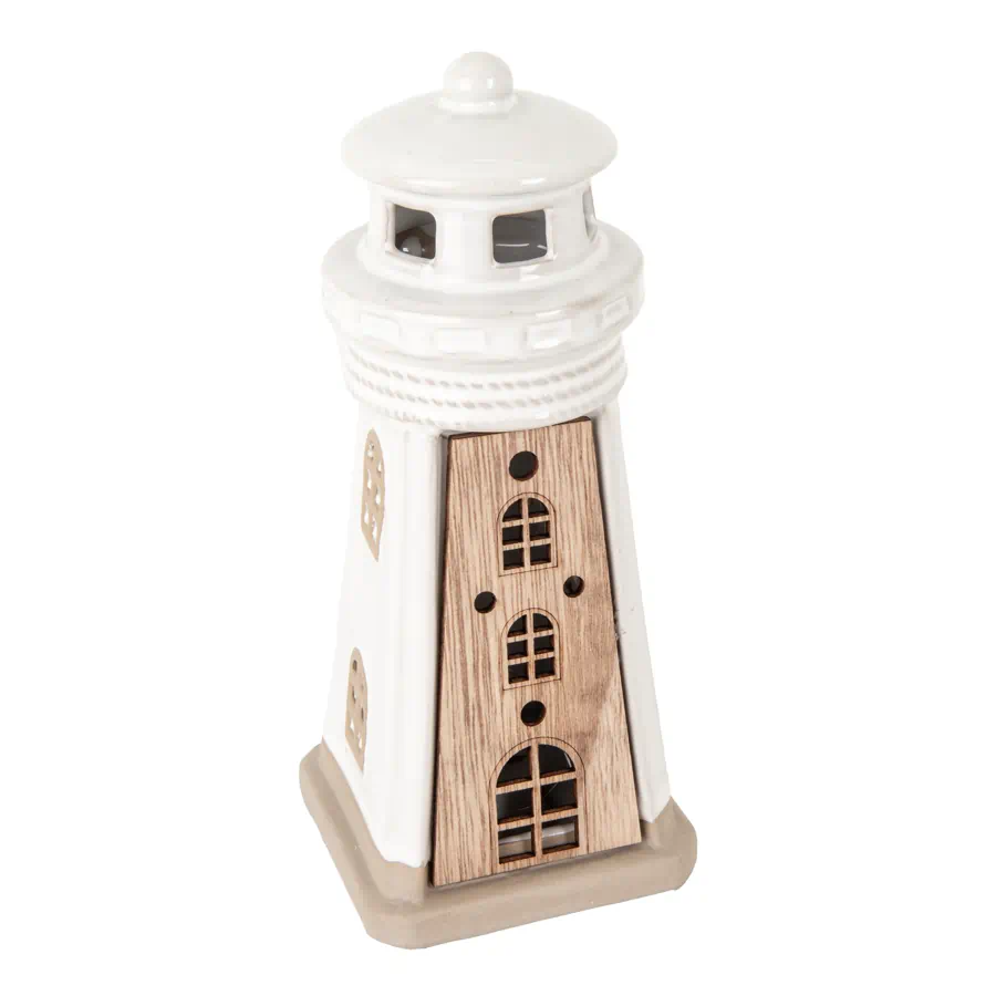 ETM bomboniere Wood faro led h.19 02A359