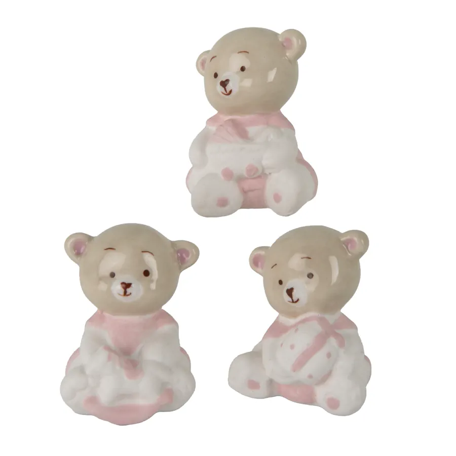 ETM bomboniere orsetto Bibì figurina rosa cm.4 03A044ROS