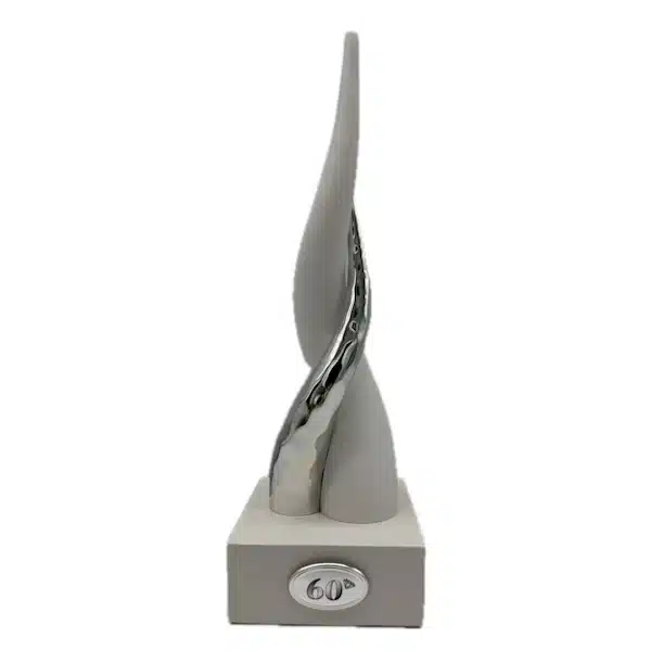 Bongelli corni 60 anni bianco e argento h38 cod. ME2613 360
