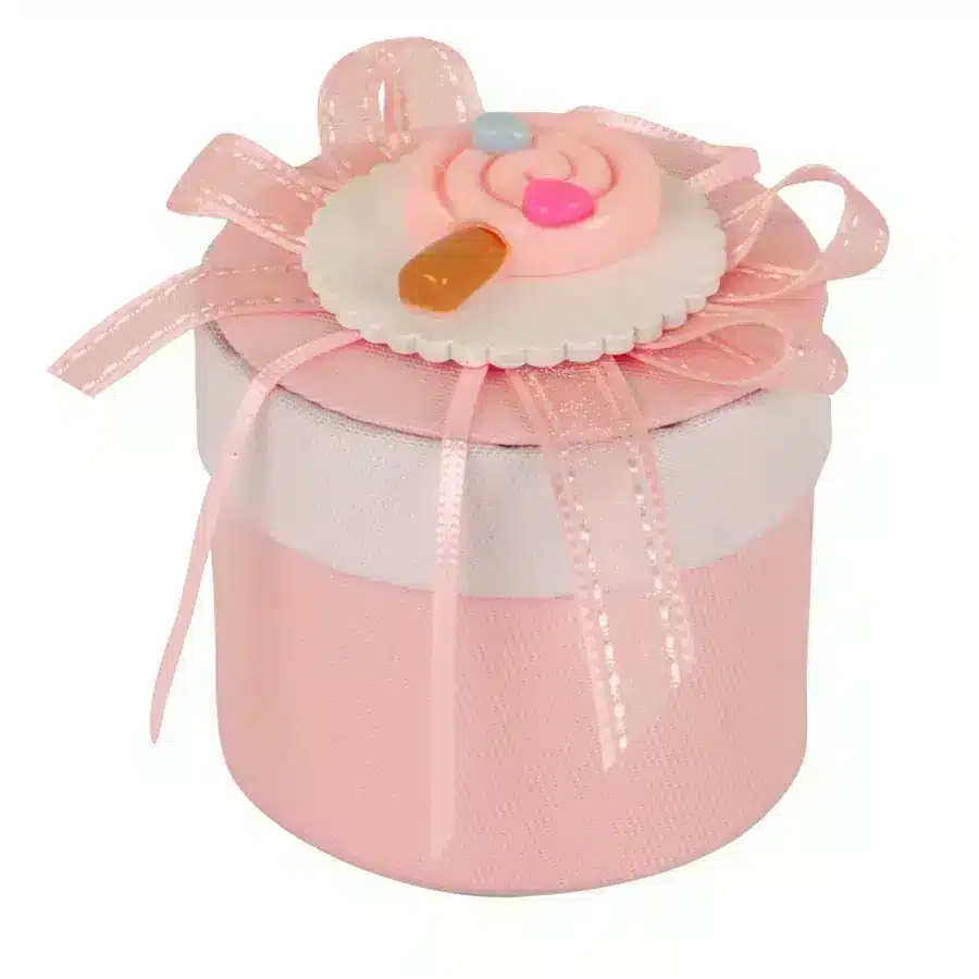 Etm bomboniere mella box confetti rosa dm.6 h.6 sc738