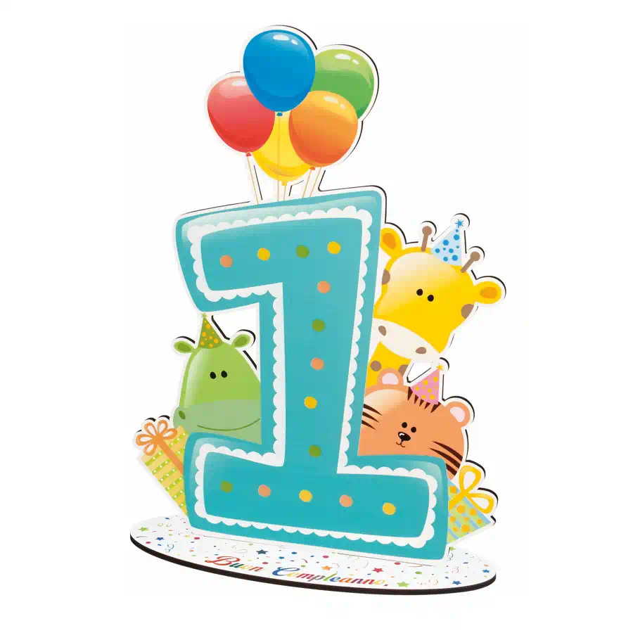 Etm bomboniere party 1° compleanno cm.30 h.42 al067