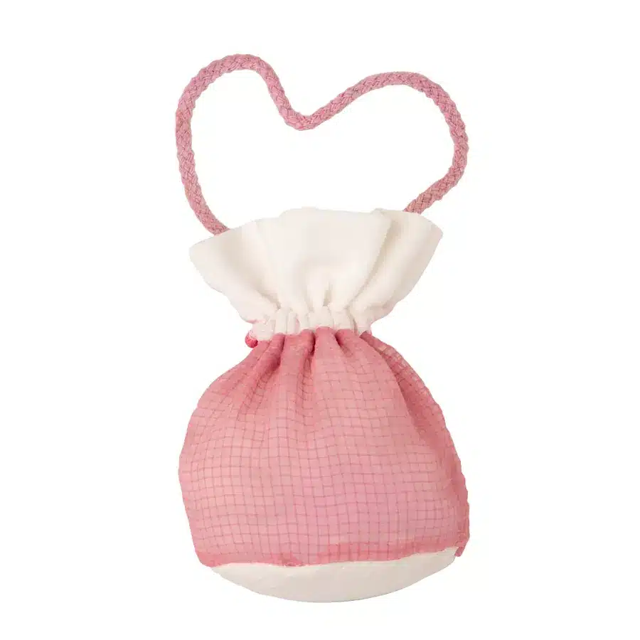 Etm cuore up palla rosa antico sacchetto confetti cm.14 c2824