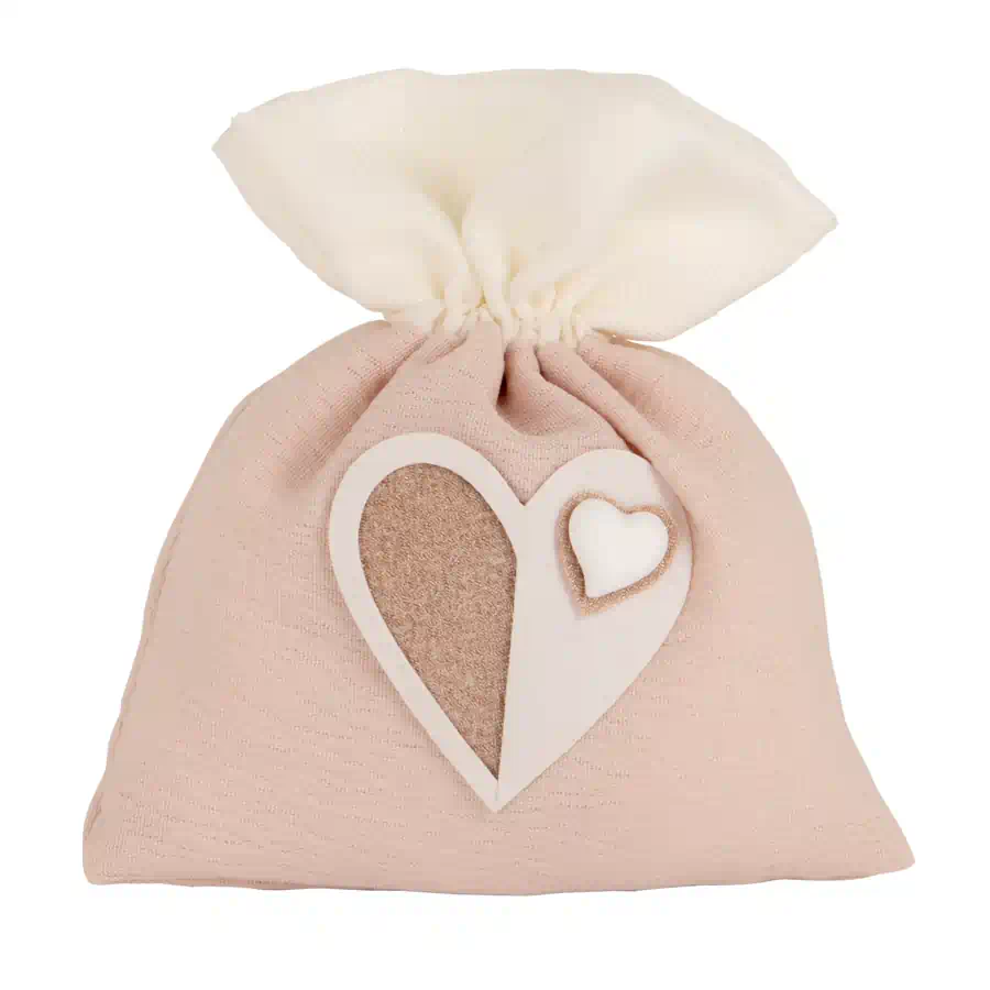 Etm light bag beige sacchetto confetti cm.10x12 c2814