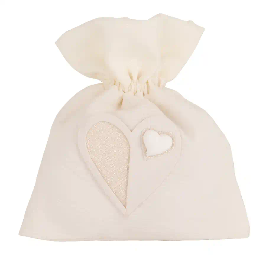 Etm light bag bianco sacchetto confetti cm.10x12 c2813