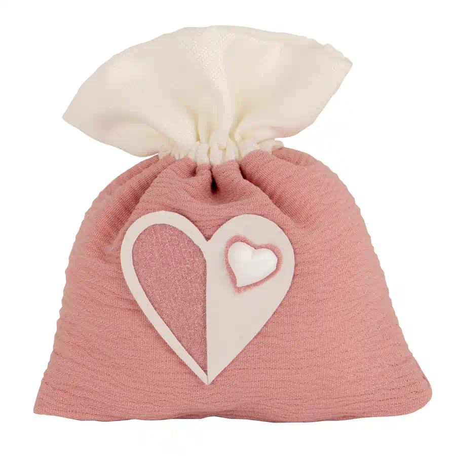 Etm light bag rosa antico sacchetto confetti cm.10x12 c2815