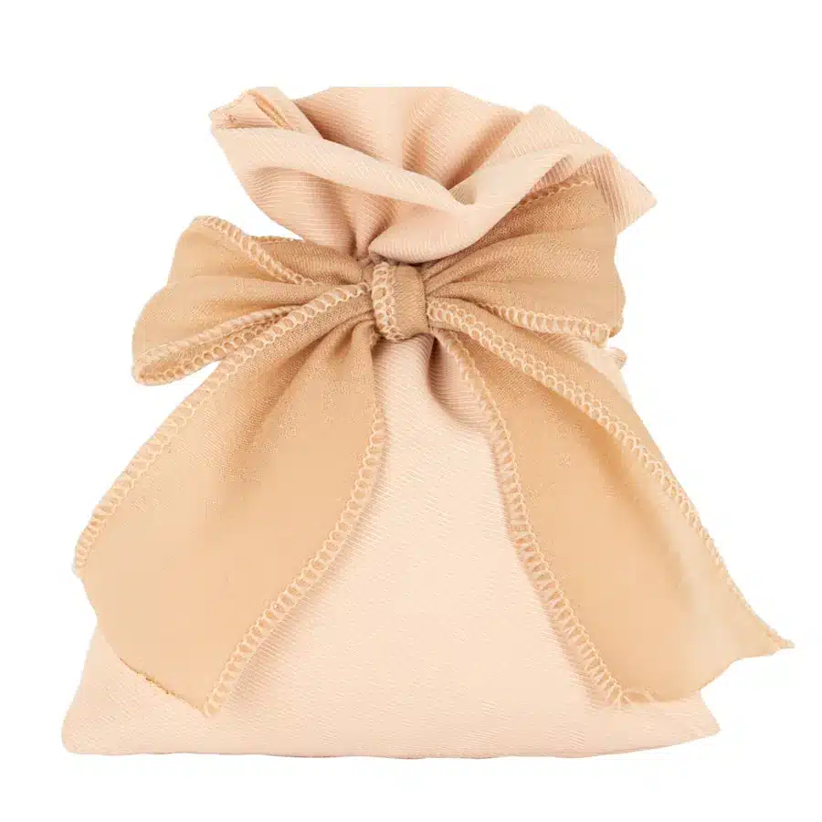 Etm new fiocco beige sacchetto confetti cm.10x12 c2820
