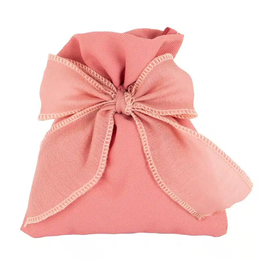 Etm new fiocco rosa antico sacchetto confetti cm.10x12 c2821