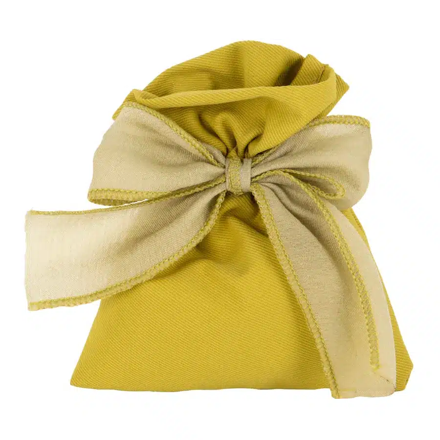 Etm new fiocco verde sacchetto confetti cm.10x12 c2822