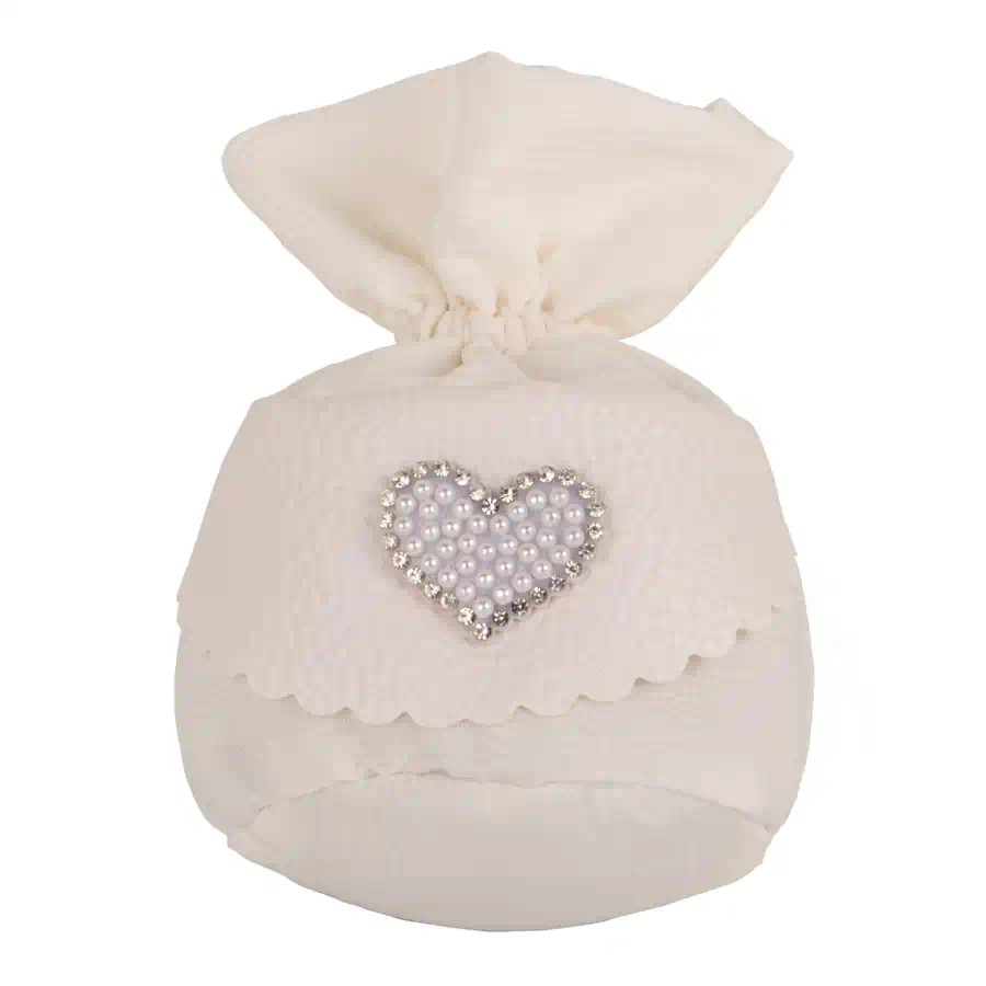 Etm perle bag palla sacchetto confetti cm.10 cuore c2805